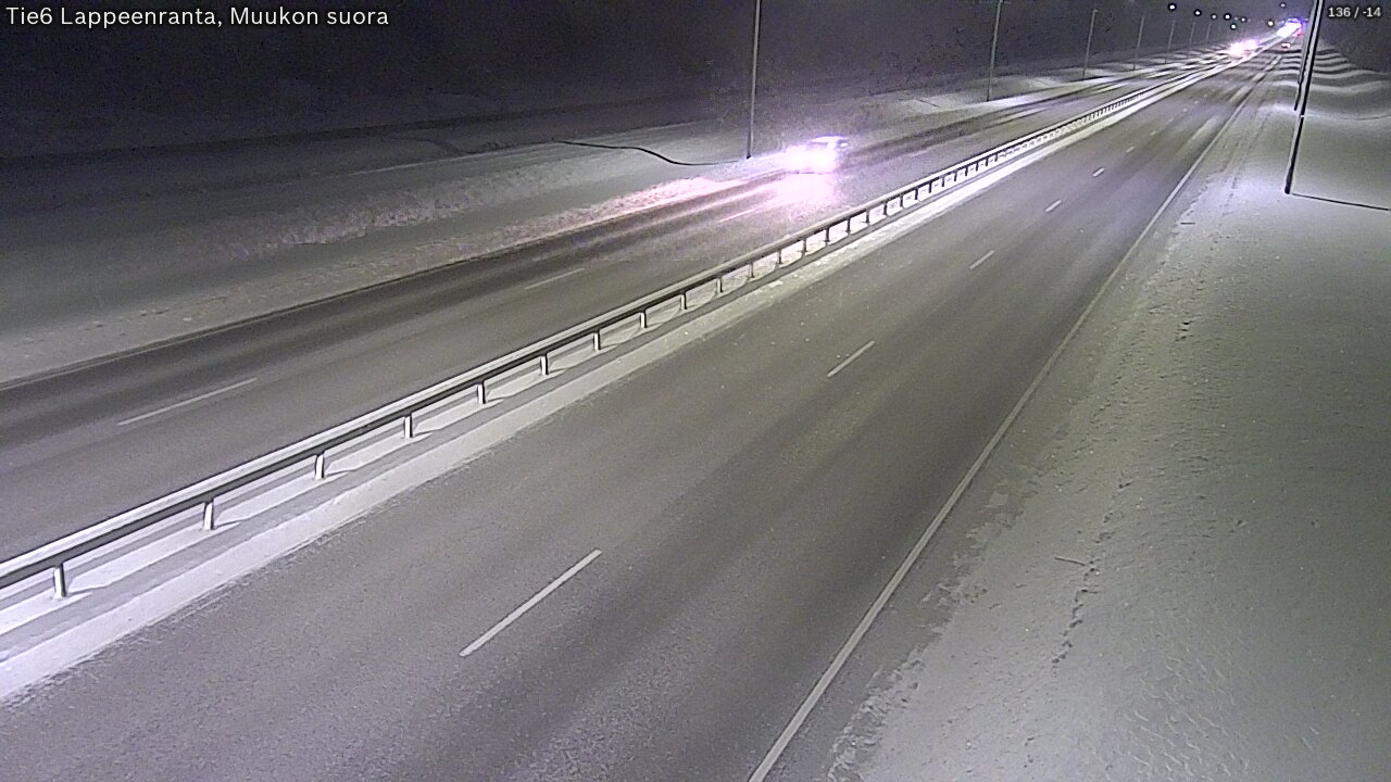 Weather Camera Image Road 6 Lappeenranta, Muukko straight, Lappeenranta, Etelä-Karjala