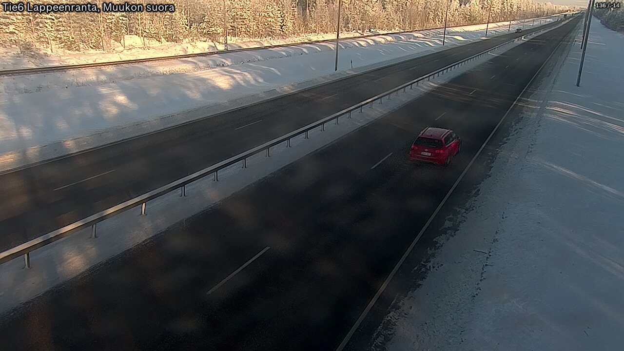 Weather Camera Image Road 6 Lappeenranta, Muukko straight, Lappeenranta, Etelä-Karjala