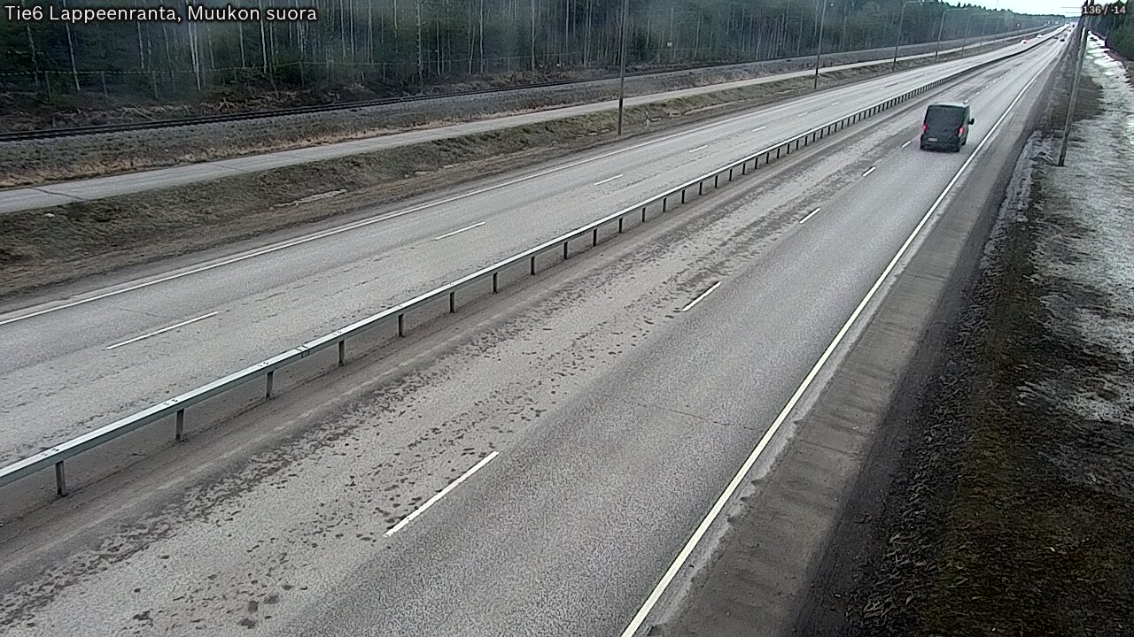 Weather Camera Image Road 6 Lappeenranta, Muukko straight, Lappeenranta, Etelä-Karjala