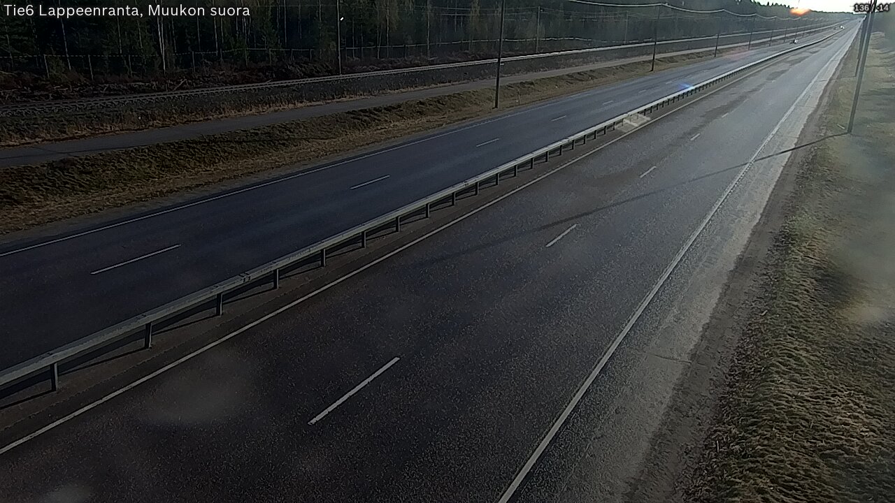 Weather Camera Image Tie 6 Villmanstrand, Muukko rakan, Lappeenranta, Etelä-Karjala