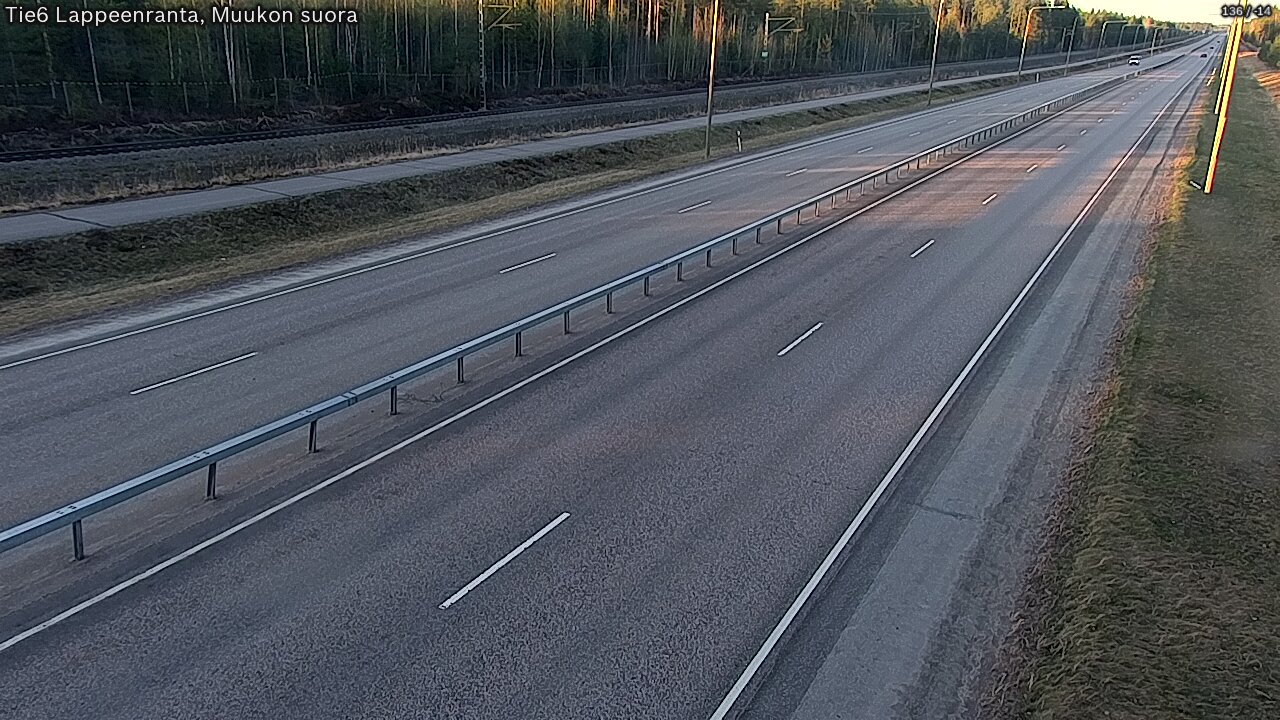 Weather Camera Image Tie 6 Villmanstrand, Muukko rakan, Lappeenranta, Etelä-Karjala