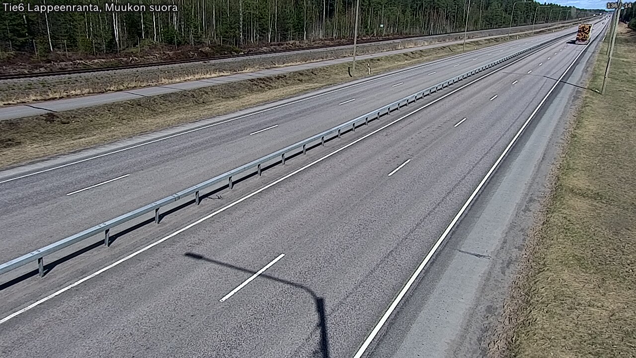 Weather Camera Image Tie 6 Villmanstrand, Muukko rakan, Lappeenranta, Etelä-Karjala