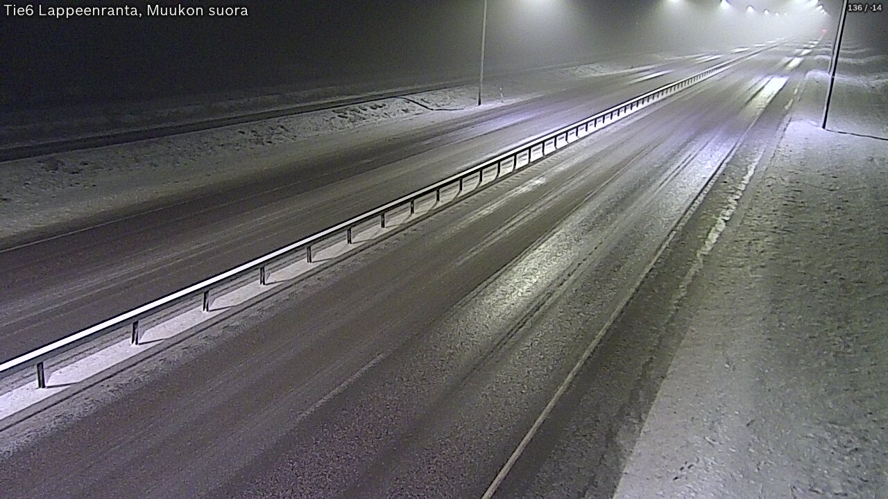 Weather Camera Image Tie 6 Villmanstrand, Muukko rakan, Lappeenranta, Etelä-Karjala