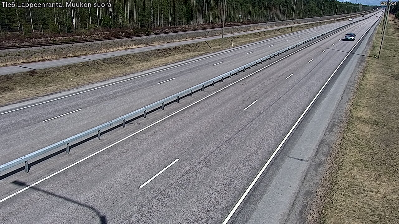 Weather Camera Image Tie 6 Villmanstrand, Muukko rakan, Lappeenranta, Etelä-Karjala
