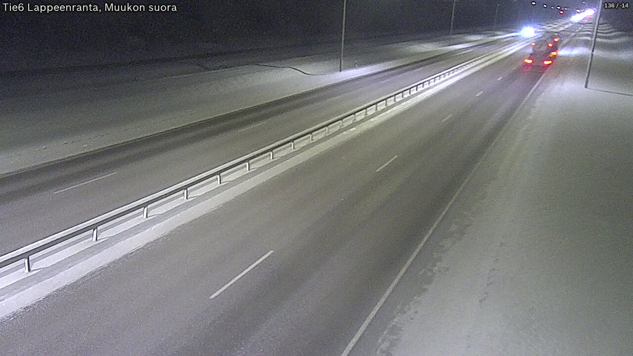 Weather Camera Image Road 6 Lappeenranta, Muukko straight, Lappeenranta, Etelä-Karjala