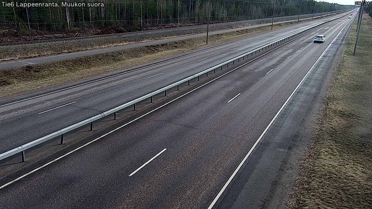 Weather Camera Image Tie 6 Villmanstrand, Muukko rakan, Lappeenranta, Etelä-Karjala