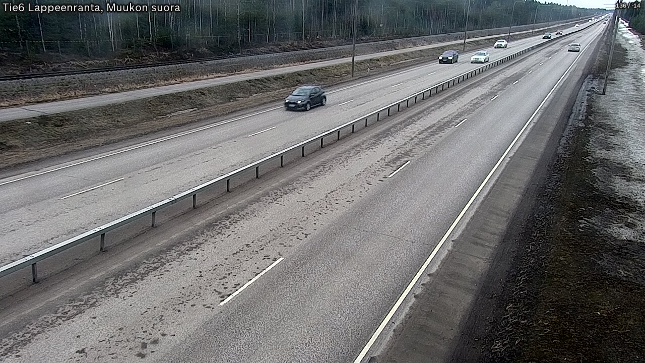 Weather Camera Image Road 6 Lappeenranta, Muukko straight, Lappeenranta, Etelä-Karjala