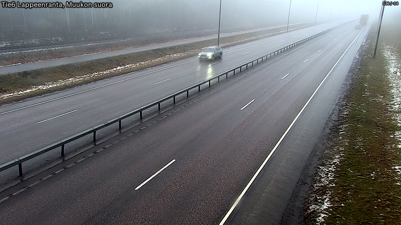 Weather Camera Image Tie 6 Villmanstrand, Muukko rakan, Lappeenranta, Etelä-Karjala