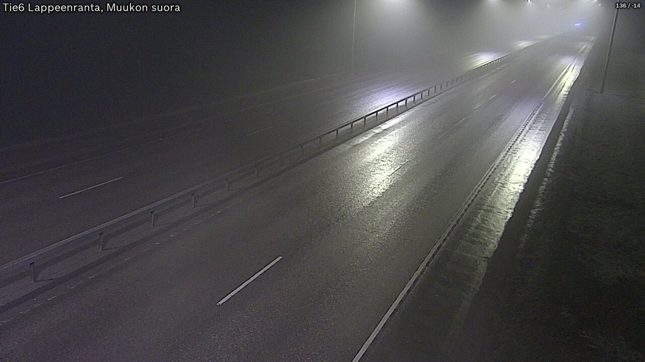 Weather Camera Image Road 6 Lappeenranta, Muukko straight, Lappeenranta, Etelä-Karjala