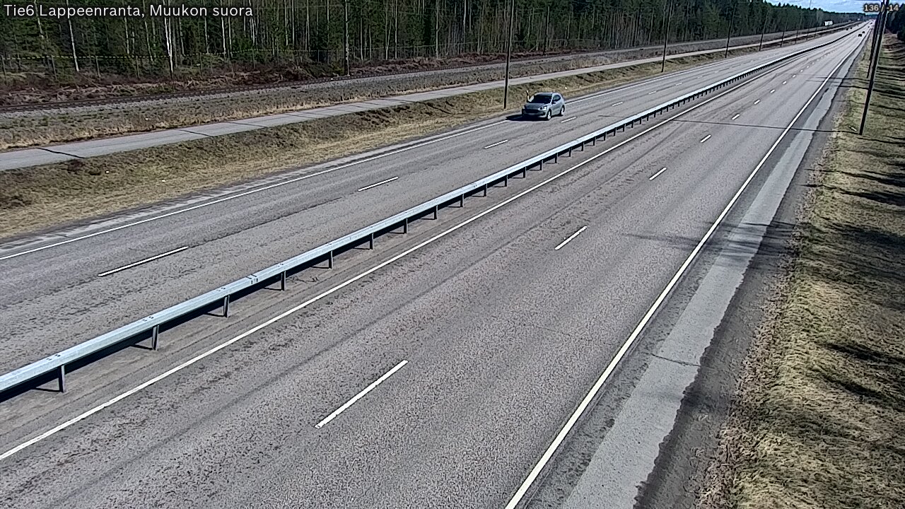 Weather Camera Image Tie 6 Villmanstrand, Muukko rakan, Lappeenranta, Etelä-Karjala