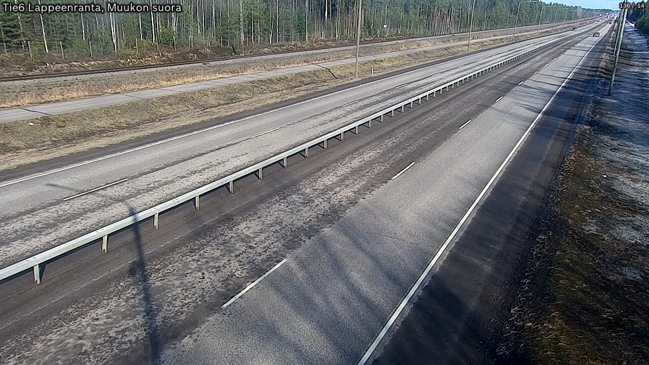 Weather Camera Image Road 6 Lappeenranta, Muukko straight, Lappeenranta, Etelä-Karjala