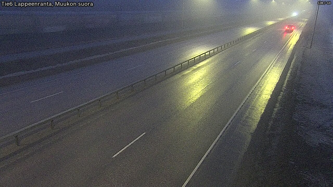 Weather Camera Image Road 6 Lappeenranta, Muukko straight, Lappeenranta, Etelä-Karjala
