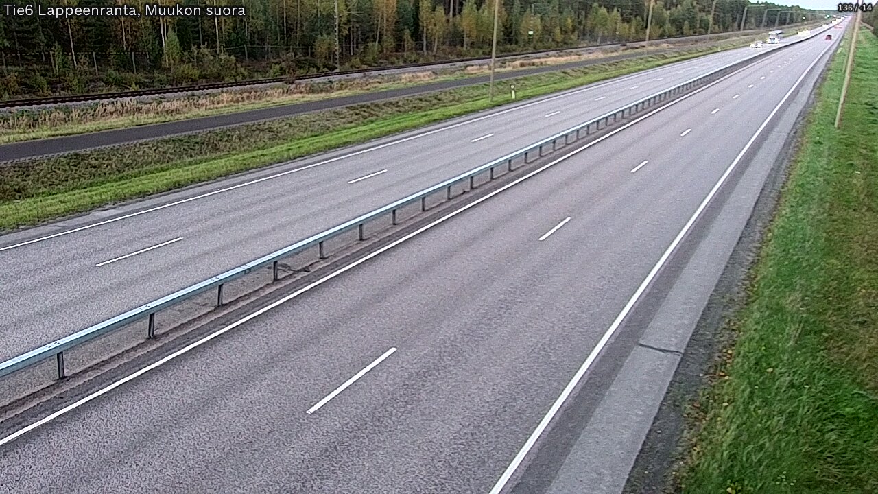 Weather Camera Image Road 6 Lappeenranta, Muukko straight, Lappeenranta, Etelä-Karjala