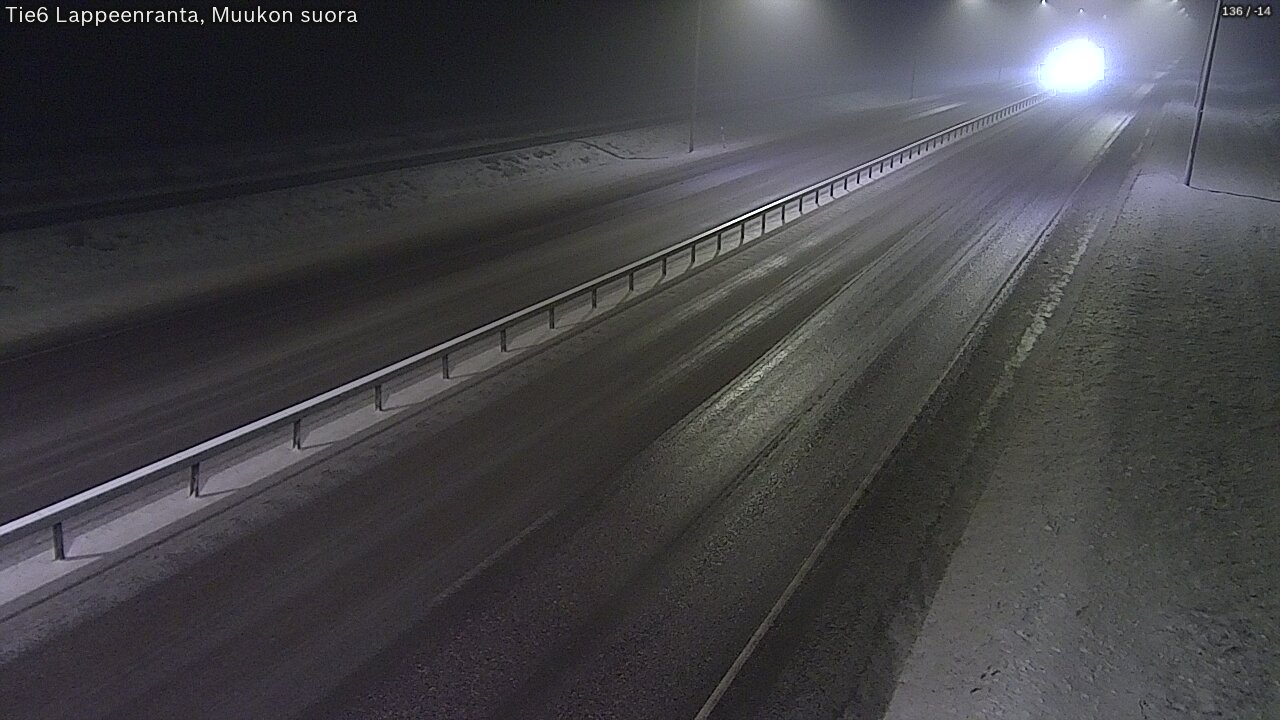 Weather Camera Image Tie 6 Villmanstrand, Muukko rakan, Lappeenranta, Etelä-Karjala
