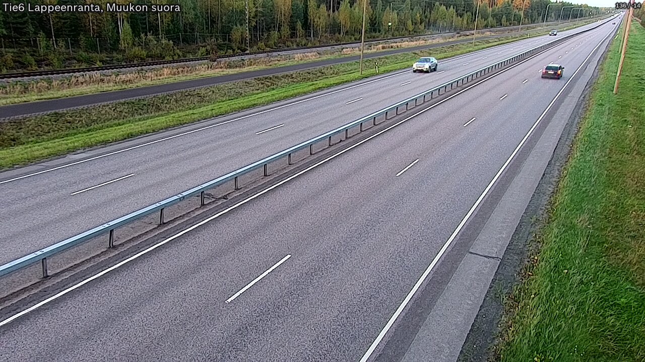 Weather Camera Image Road 6 Lappeenranta, Muukko straight, Lappeenranta, Etelä-Karjala