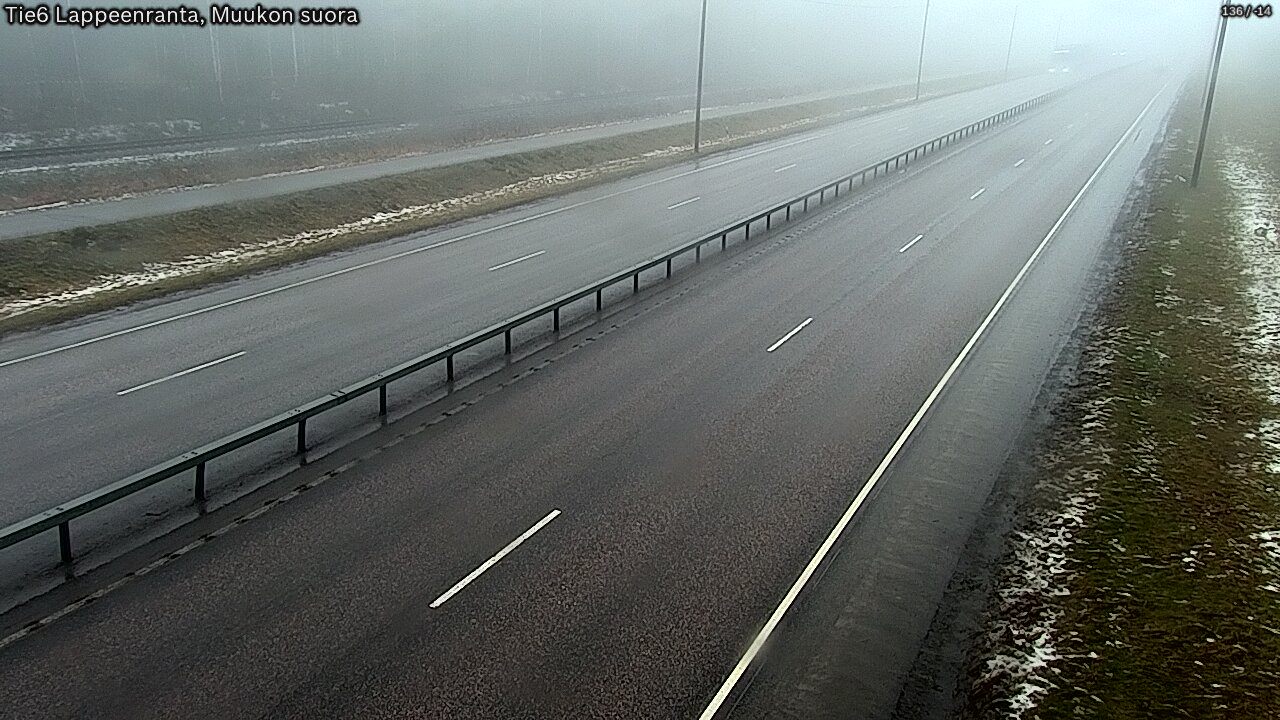 Weather Camera Image Tie 6 Villmanstrand, Muukko rakan, Lappeenranta, Etelä-Karjala