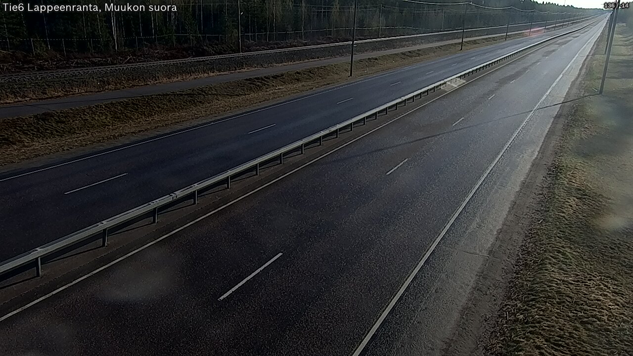 Weather Camera Image Tie 6 Villmanstrand, Muukko rakan, Lappeenranta, Etelä-Karjala