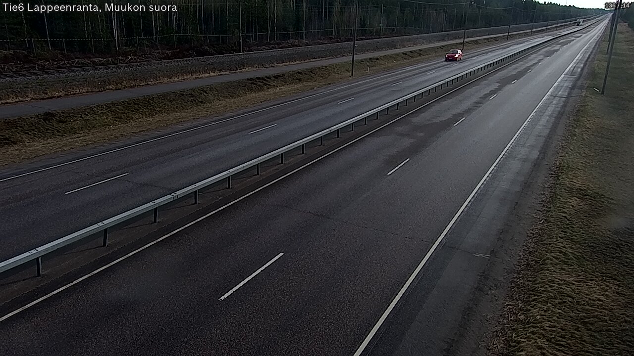 Weather Camera Image Tie 6 Villmanstrand, Muukko rakan, Lappeenranta, Etelä-Karjala