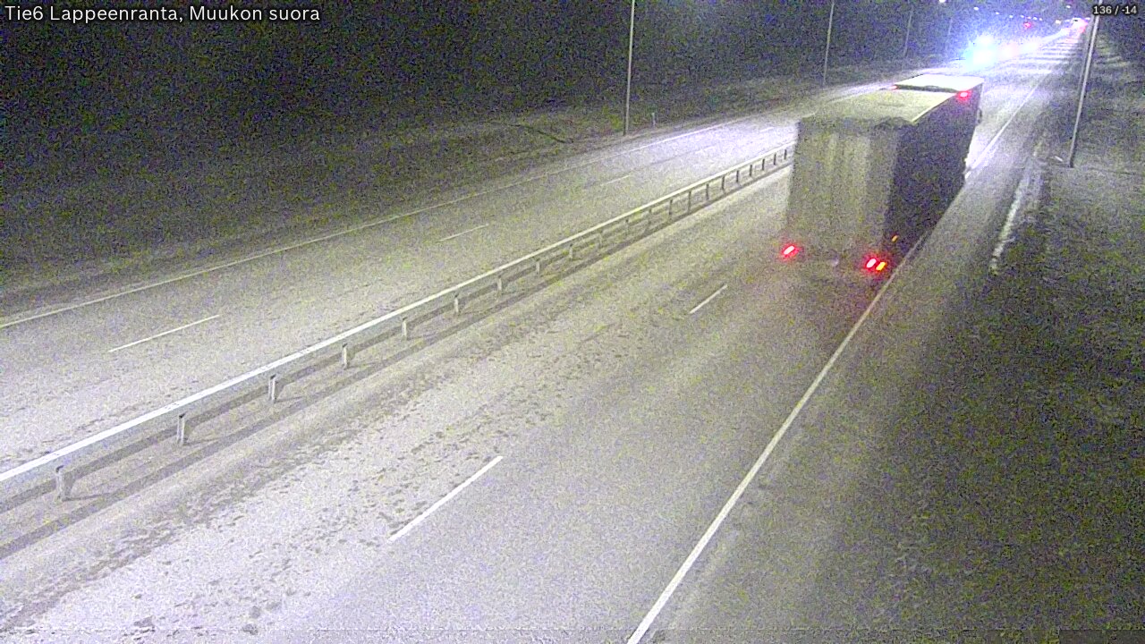 Weather Camera Image Road 6 Lappeenranta, Muukko straight, Lappeenranta, Etelä-Karjala