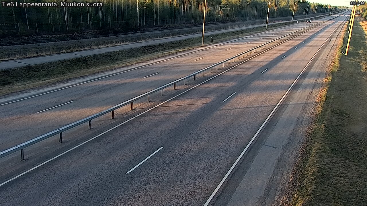 Weather Camera Image Tie 6 Villmanstrand, Muukko rakan, Lappeenranta, Etelä-Karjala