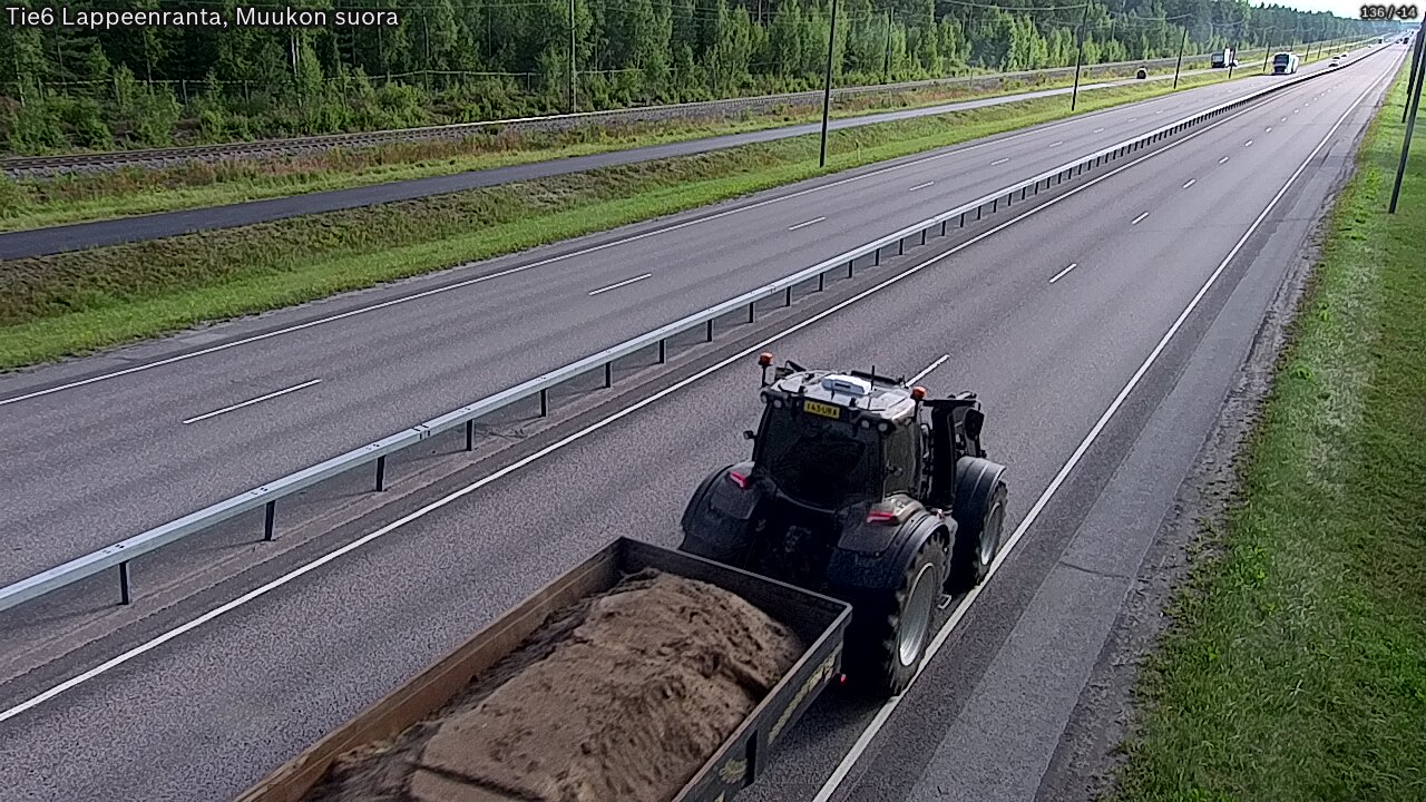 Weather Camera Image Road 6 Lappeenranta, Muukko straight, Lappeenranta, Etelä-Karjala