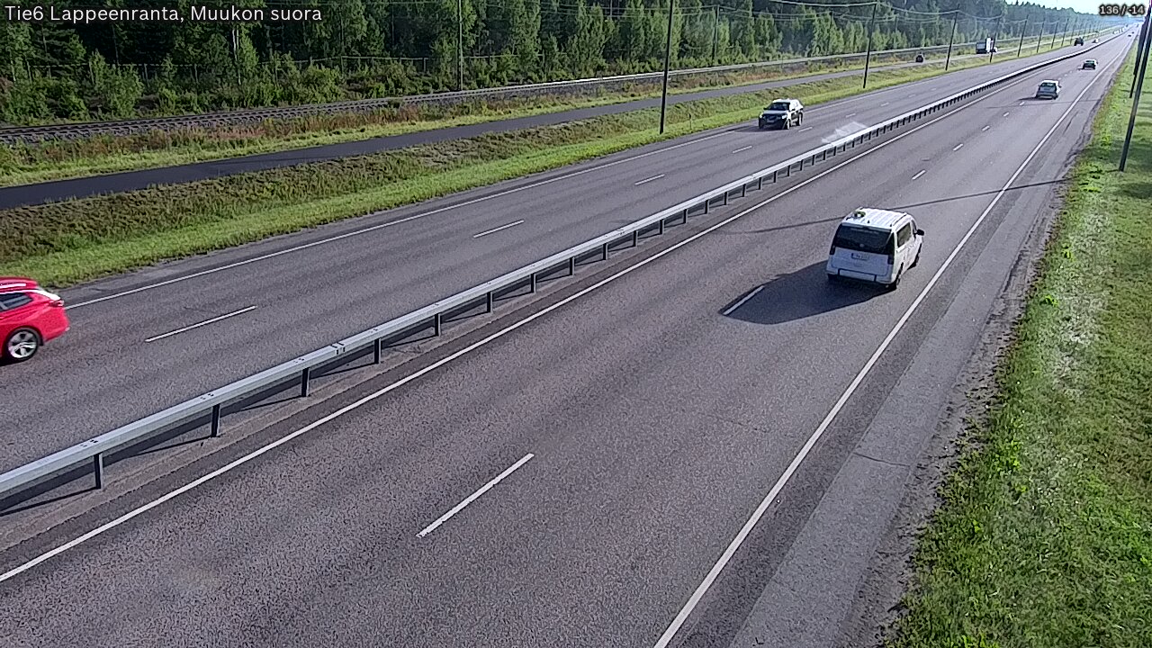 Weather Camera Image Road 6 Lappeenranta, Muukko straight, Lappeenranta, Etelä-Karjala