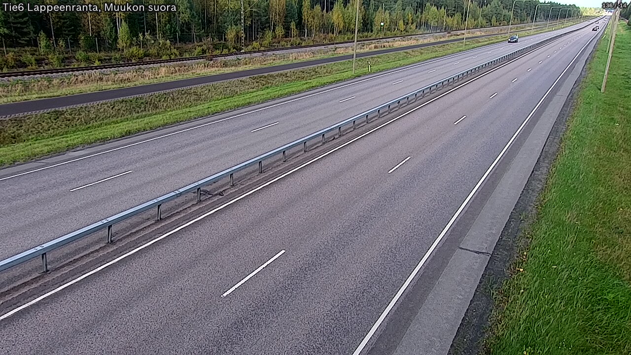 Weather Camera Image Road 6 Lappeenranta, Muukko straight, Lappeenranta, Etelä-Karjala