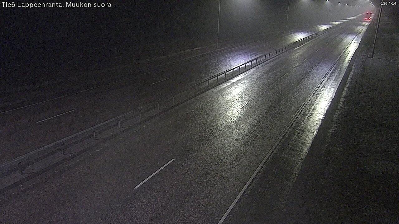 Weather Camera Image Road 6 Lappeenranta, Muukko straight, Lappeenranta, Etelä-Karjala