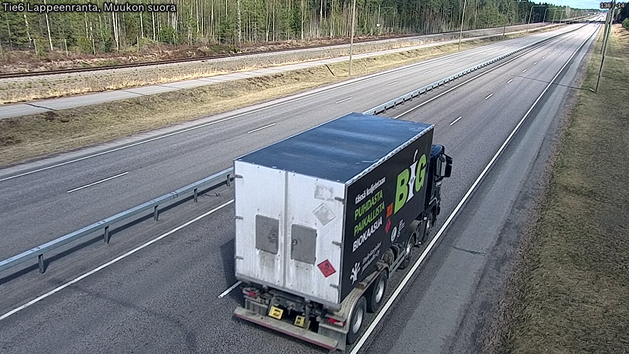 Weather Camera Image Tie 6 Villmanstrand, Muukko rakan, Lappeenranta, Etelä-Karjala