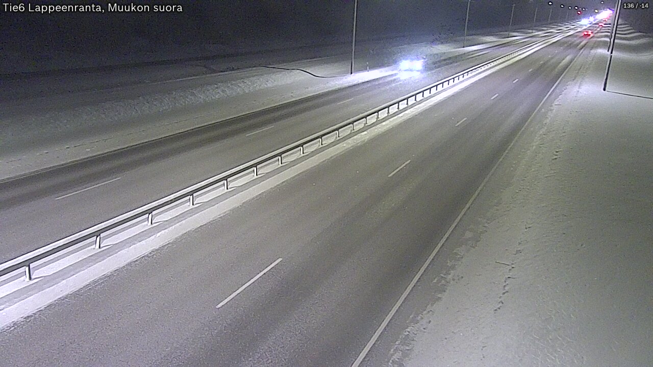 Weather Camera Image Road 6 Lappeenranta, Muukko straight, Lappeenranta, Etelä-Karjala