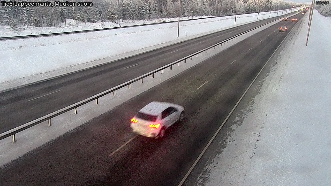 Weather Camera Image Road 6 Lappeenranta, Muukko straight, Lappeenranta, Etelä-Karjala