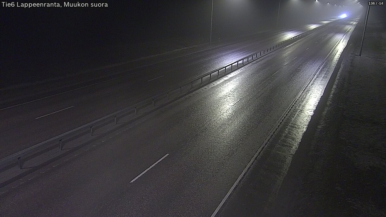 Weather Camera Image Road 6 Lappeenranta, Muukko straight, Lappeenranta, Etelä-Karjala