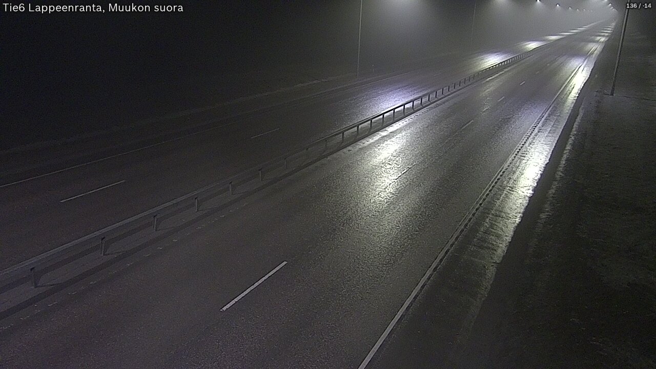 Weather Camera Image Road 6 Lappeenranta, Muukko straight, Lappeenranta, Etelä-Karjala