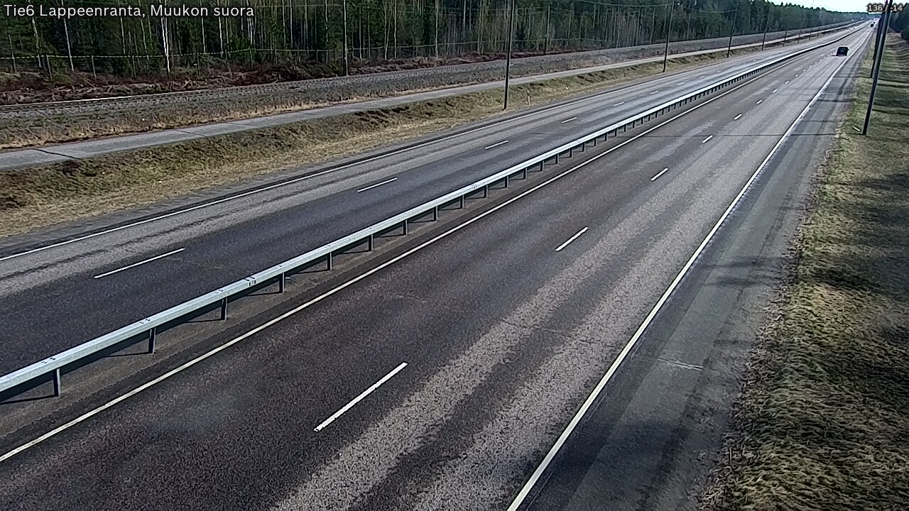 Weather Camera Image Tie 6 Villmanstrand, Muukko rakan, Lappeenranta, Etelä-Karjala