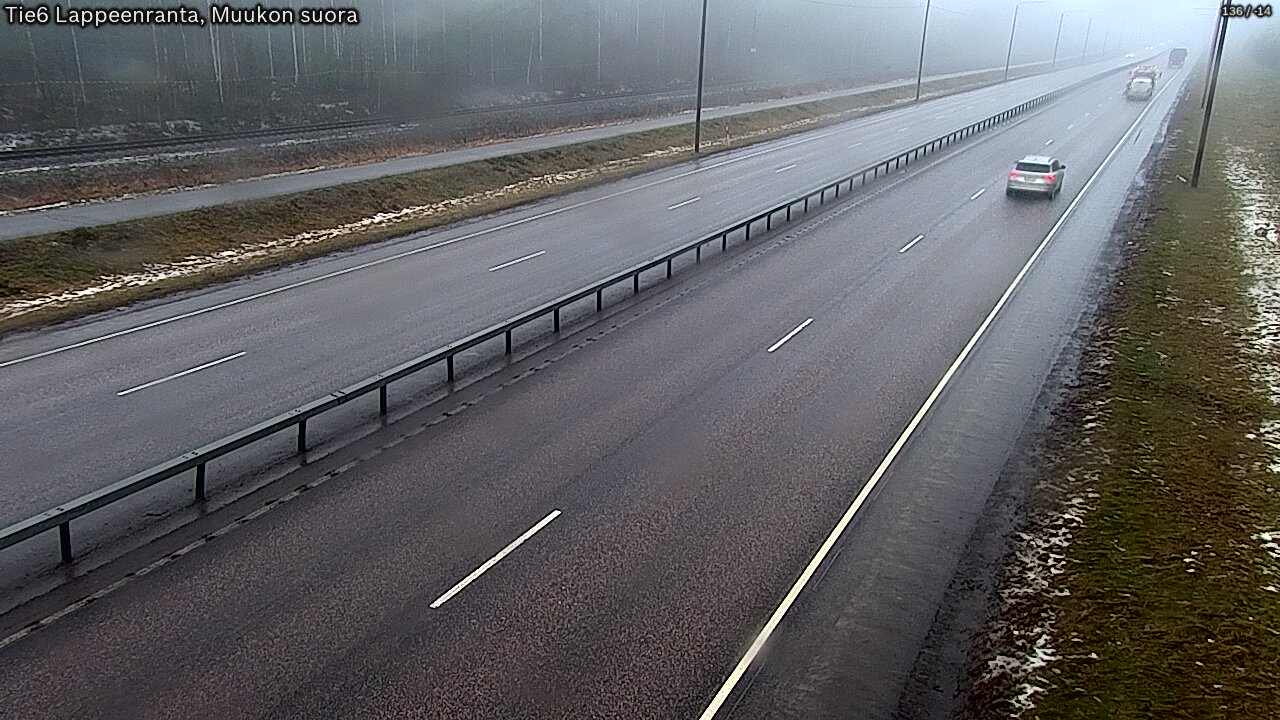 Weather Camera Image Tie 6 Villmanstrand, Muukko rakan, Lappeenranta, Etelä-Karjala