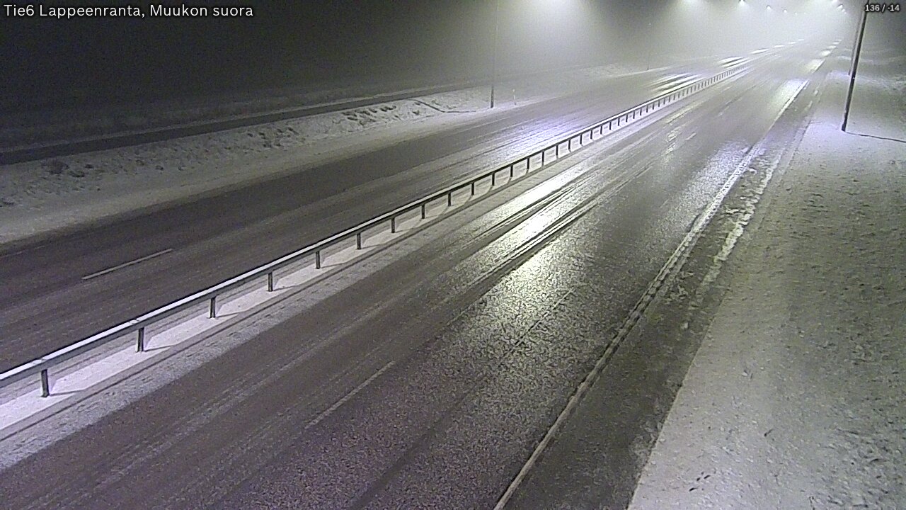 Weather Camera Image Tie 6 Villmanstrand, Muukko rakan, Lappeenranta, Etelä-Karjala