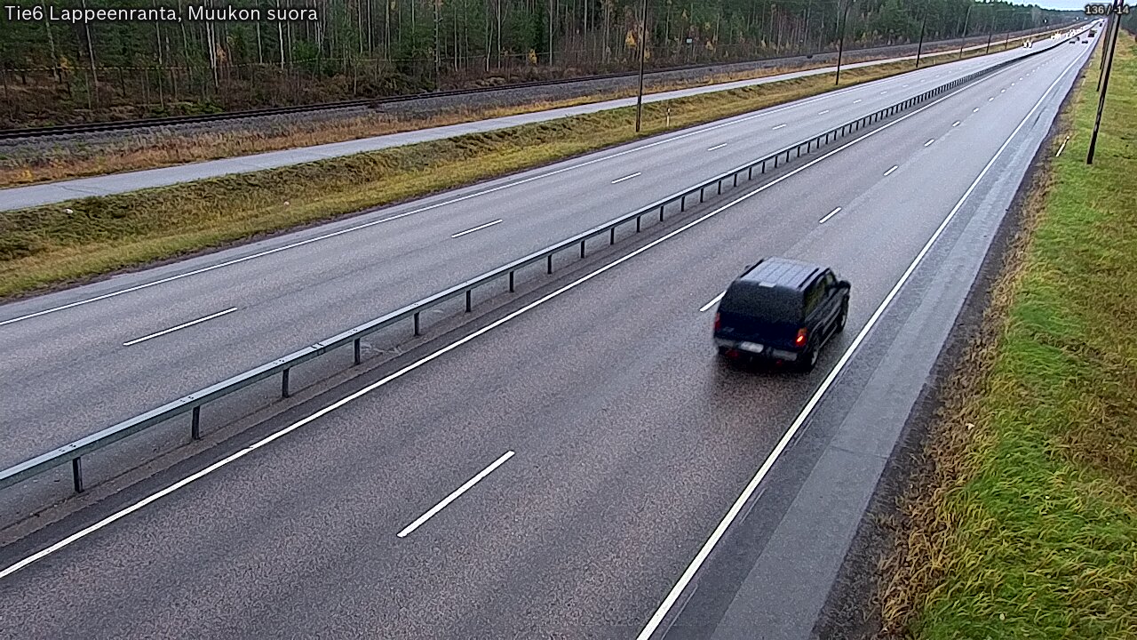 Weather Camera Image Road 6 Lappeenranta, Muukko straight, Lappeenranta, Etelä-Karjala