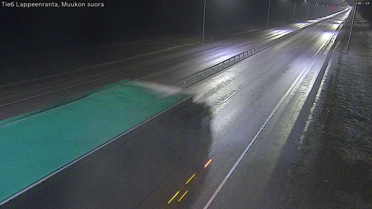 Weather Camera Image Road 6 Lappeenranta, Muukko straight, Lappeenranta, Etelä-Karjala