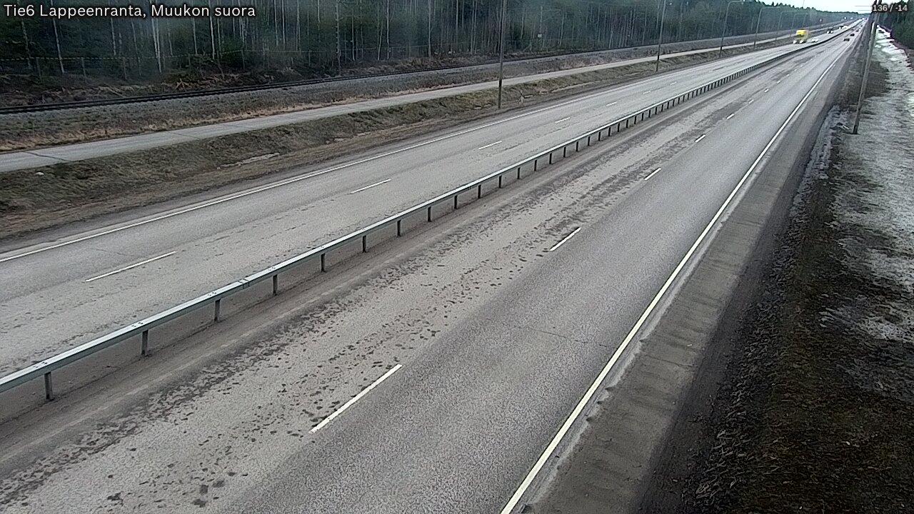 Weather Camera Image Road 6 Lappeenranta, Muukko straight, Lappeenranta, Etelä-Karjala