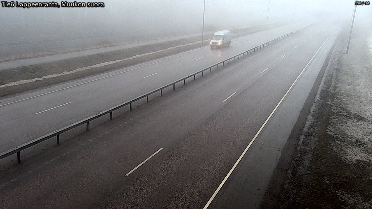 Weather Camera Image Road 6 Lappeenranta, Muukko straight, Lappeenranta, Etelä-Karjala