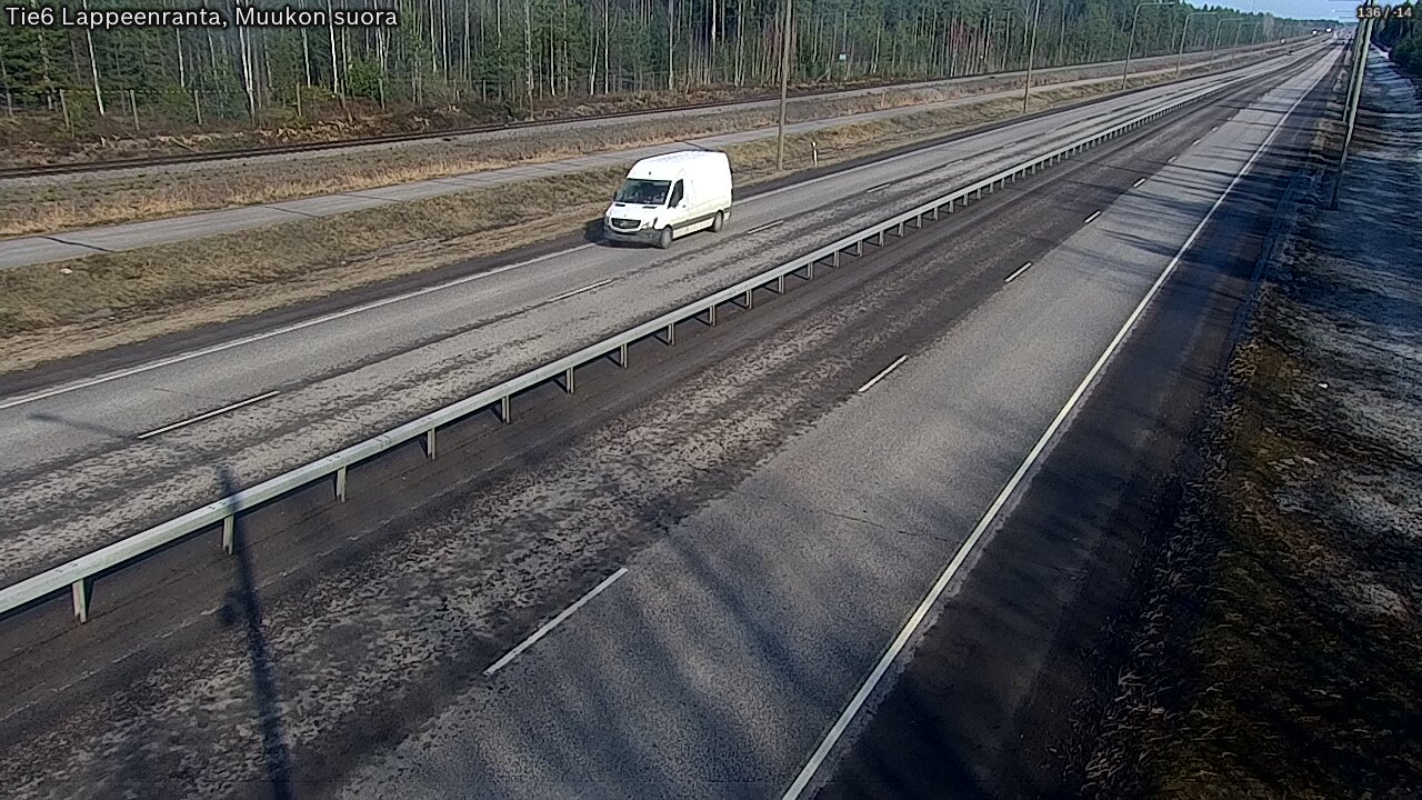 Weather Camera Image Road 6 Lappeenranta, Muukko straight, Lappeenranta, Etelä-Karjala