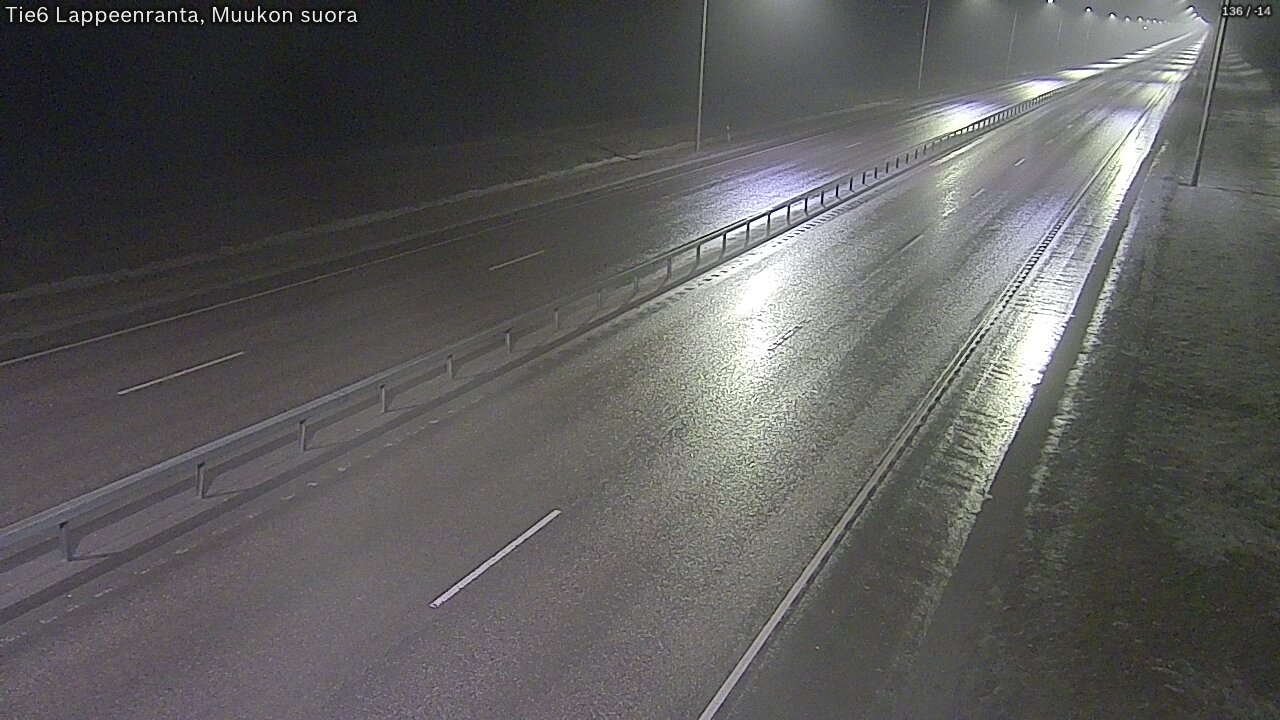 Weather Camera Image Road 6 Lappeenranta, Muukko straight, Lappeenranta, Etelä-Karjala