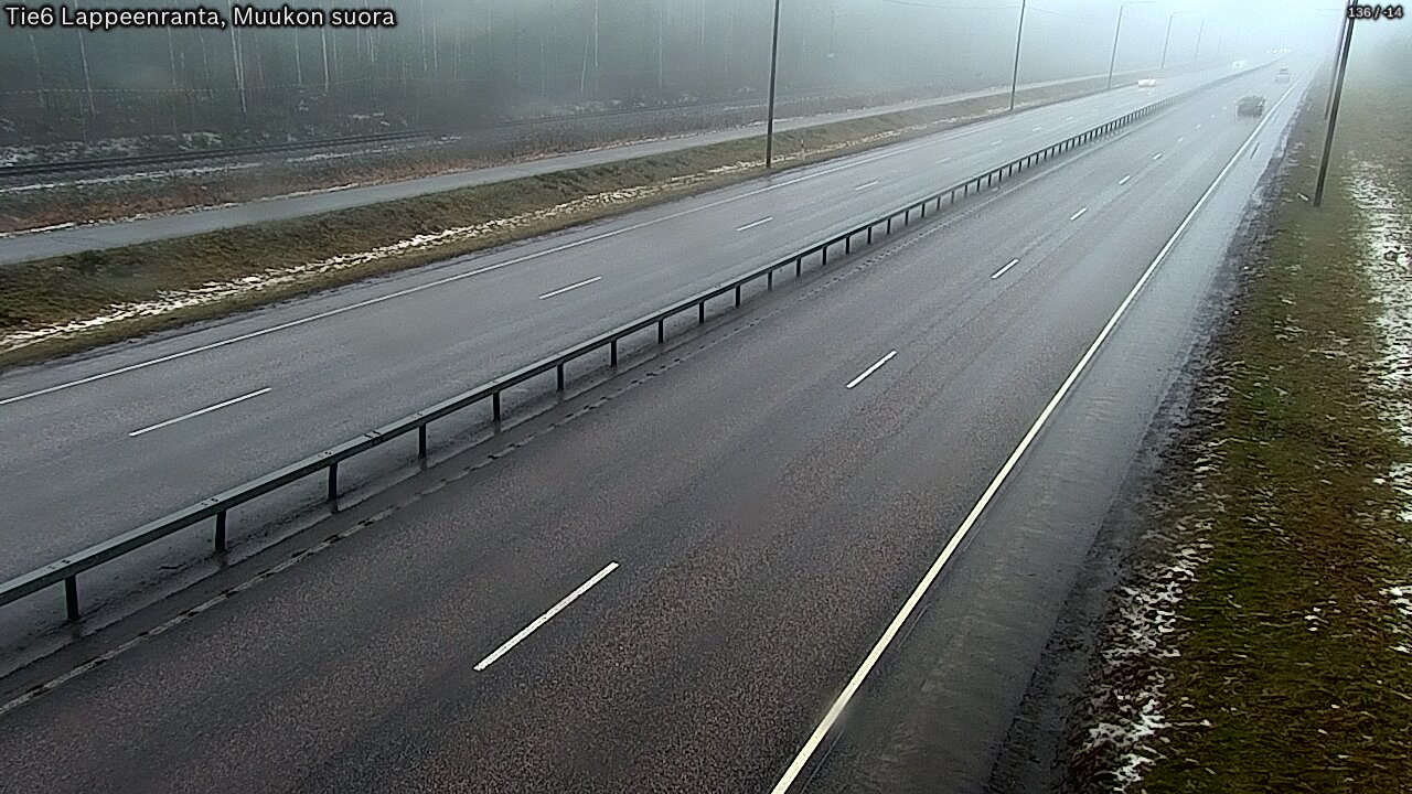 Weather Camera Image Tie 6 Villmanstrand, Muukko rakan, Lappeenranta, Etelä-Karjala