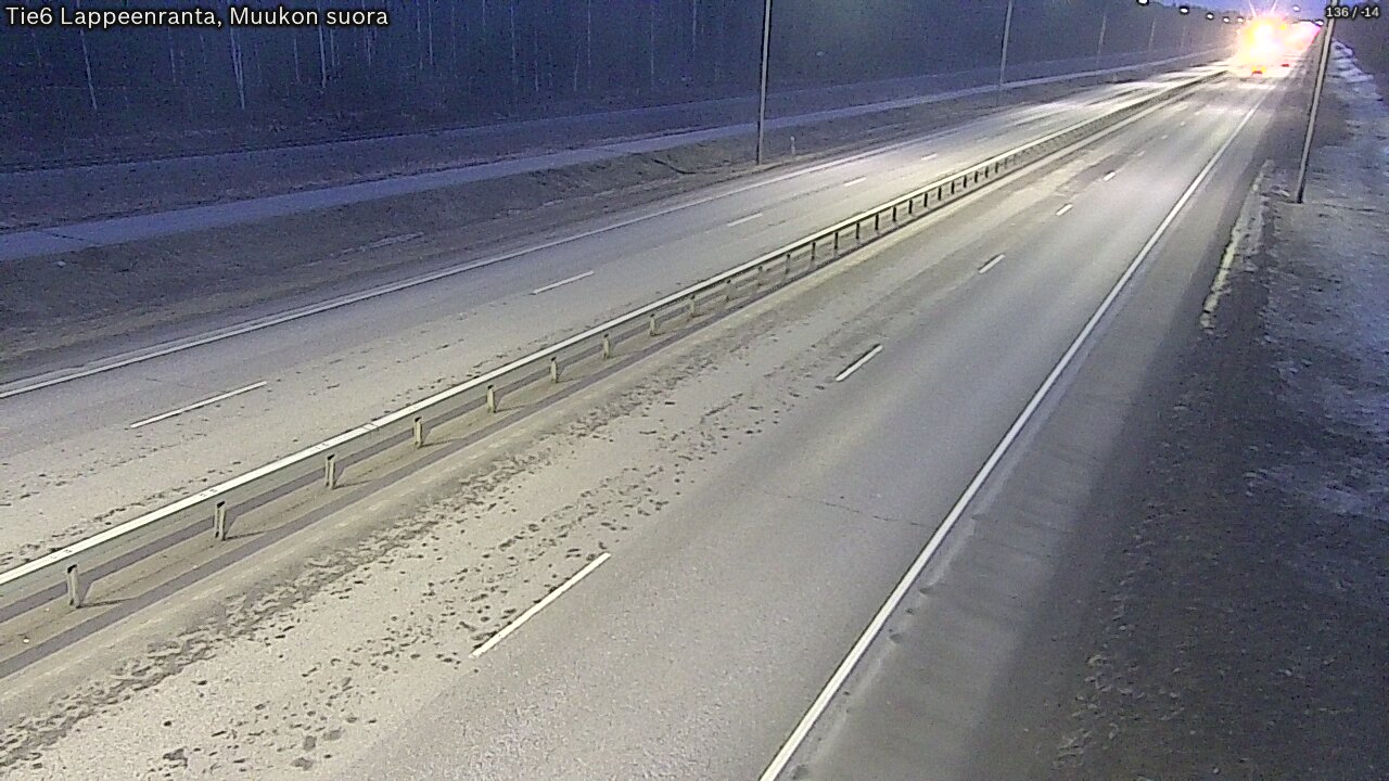 Weather Camera Image Road 6 Lappeenranta, Muukko straight, Lappeenranta, Etelä-Karjala
