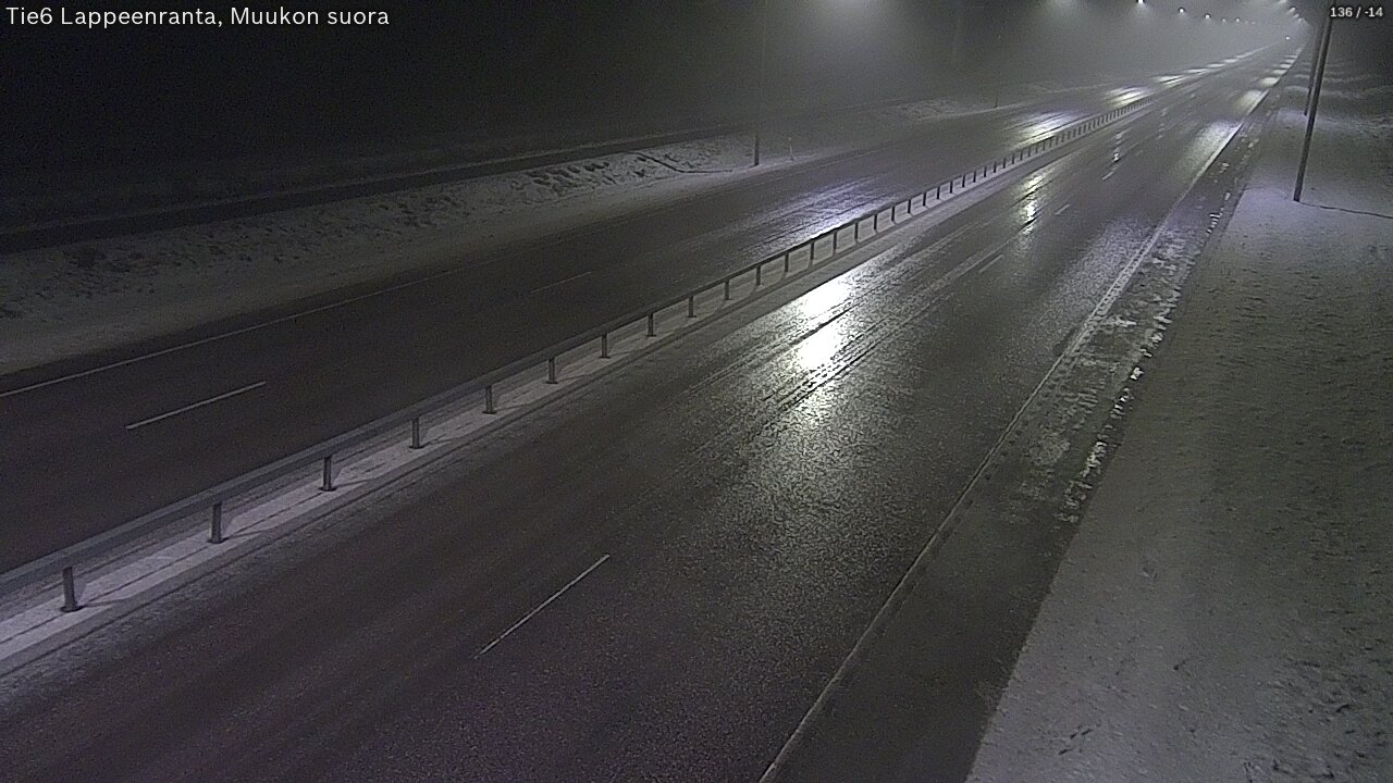 Weather Camera Image Tie 6 Villmanstrand, Muukko rakan, Lappeenranta, Etelä-Karjala