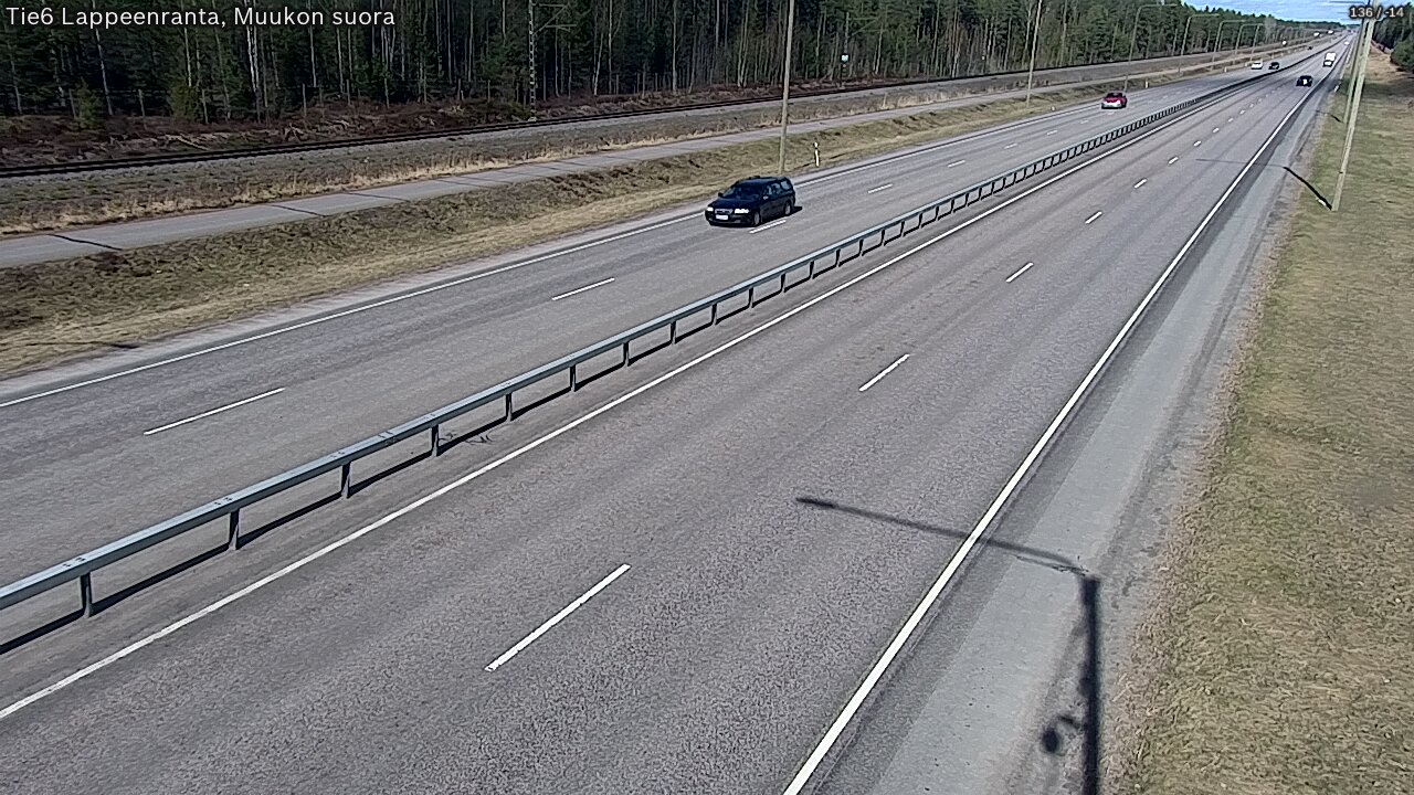 Weather Camera Image Tie 6 Villmanstrand, Muukko rakan, Lappeenranta, Etelä-Karjala