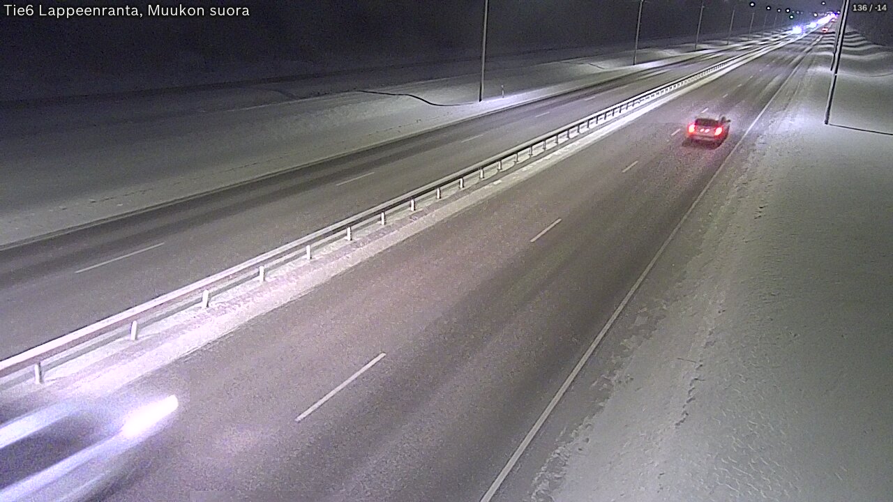 Weather Camera Image Road 6 Lappeenranta, Muukko straight, Lappeenranta, Etelä-Karjala