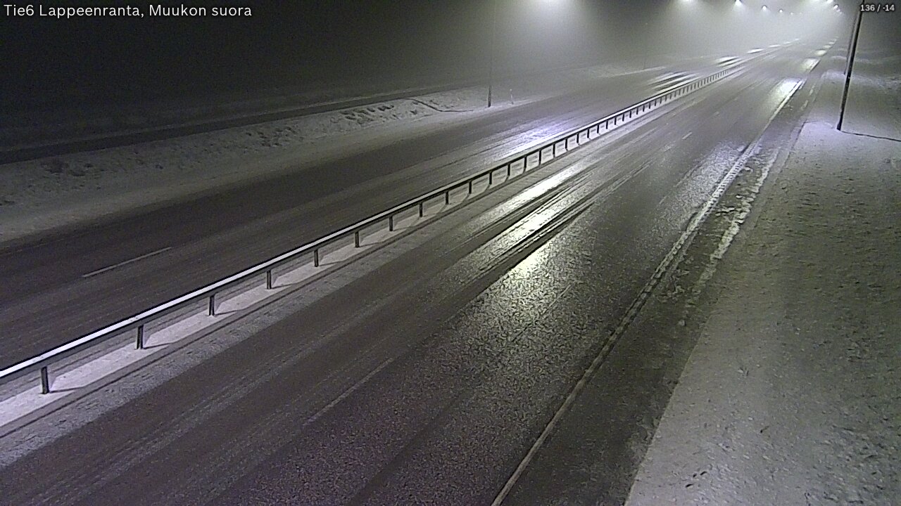 Weather Camera Image Tie 6 Villmanstrand, Muukko rakan, Lappeenranta, Etelä-Karjala