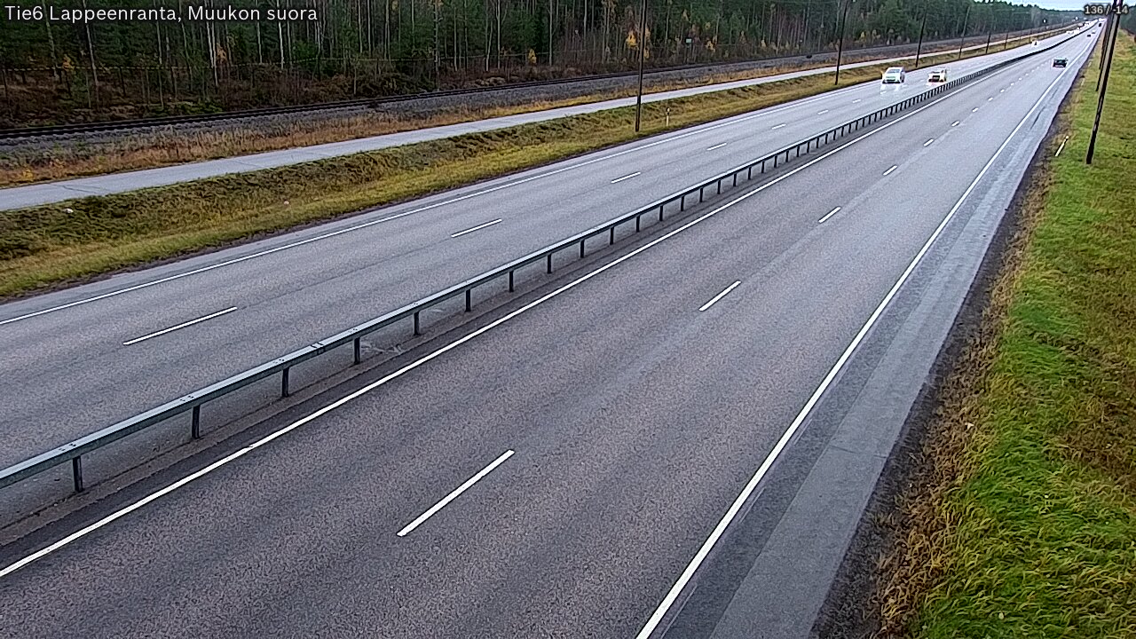 Weather Camera Image Road 6 Lappeenranta, Muukko straight, Lappeenranta, Etelä-Karjala