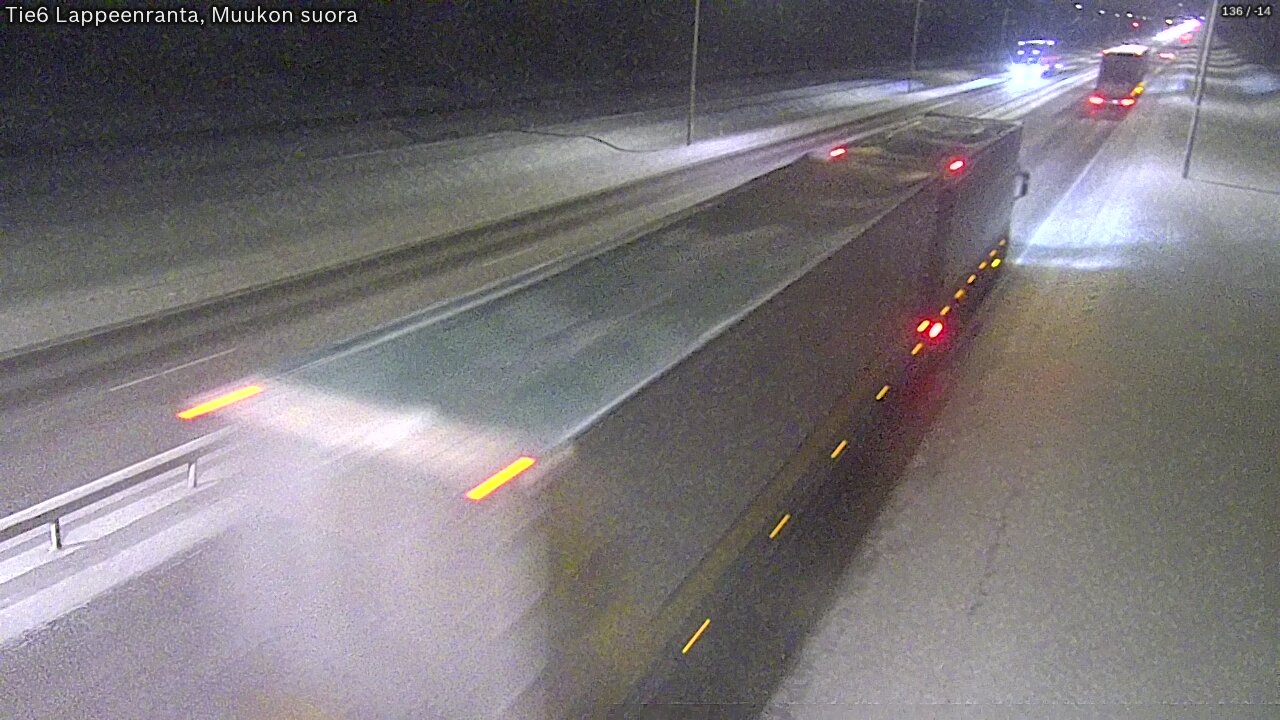Weather Camera Image Road 6 Lappeenranta, Muukko straight, Lappeenranta, Etelä-Karjala